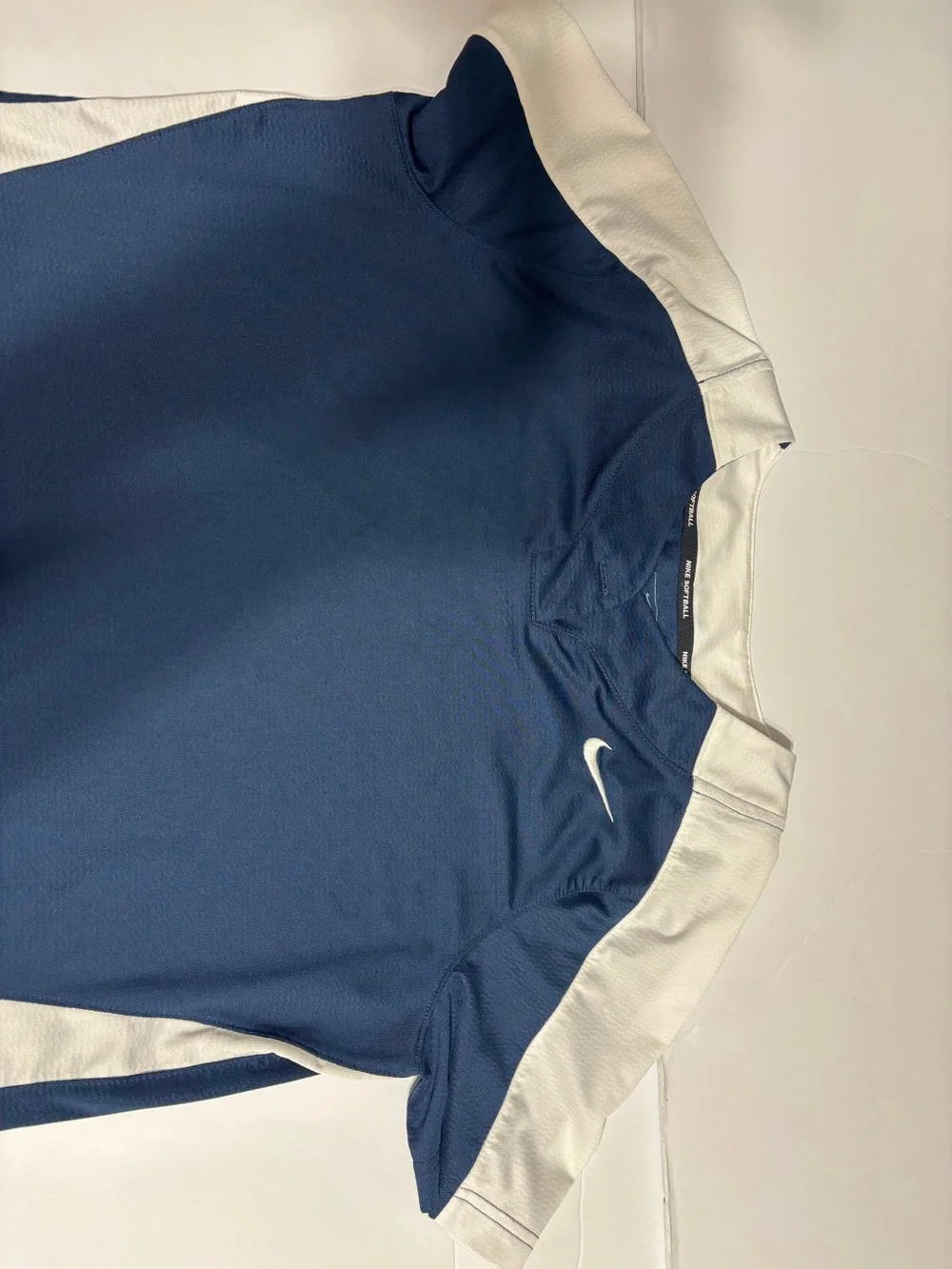 Nike Navy and white Softball shirt